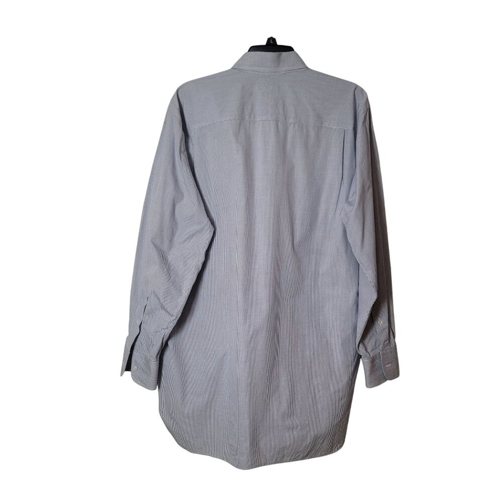 Robert Talbott Wm King Dress Shirt Micro Gingham Check Button Down - Picture 12 of 14